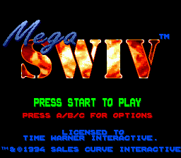 Mega SWIV Title Screen